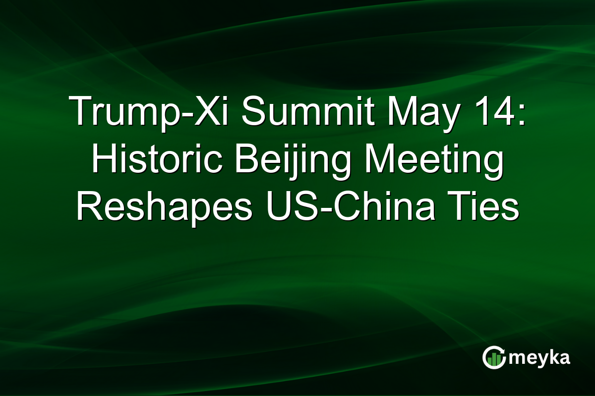 Trump-Xi Summit May 14: Historic Beijing Meeting Reshapes US-China Ties