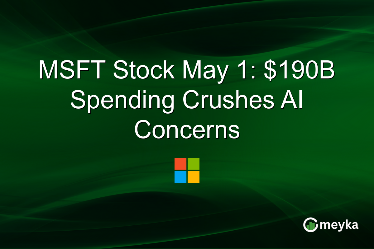 MSFT Stock May 1: $190B Spending Crushes AI Concerns