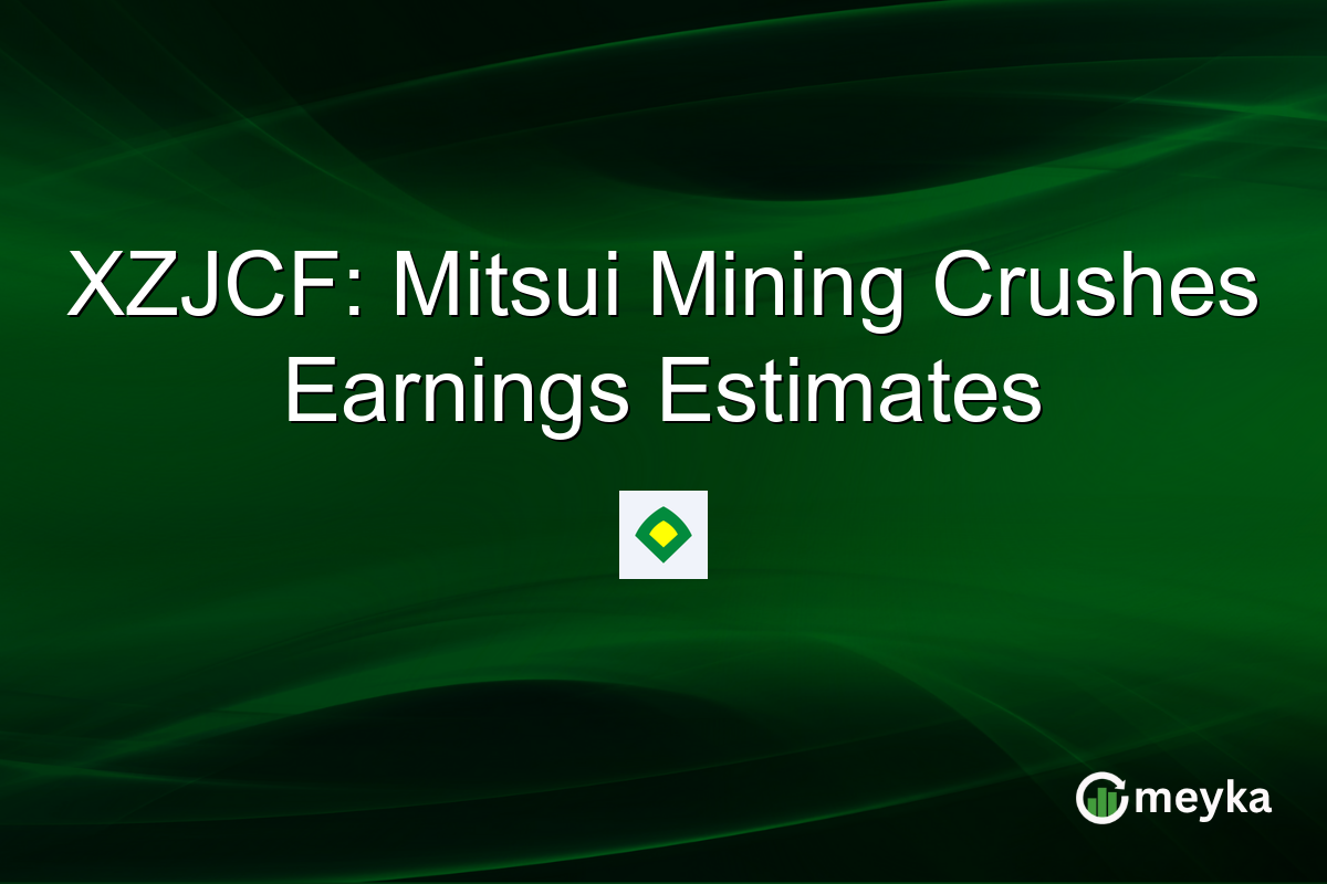 XZJCF: Mitsui Mining Crushes Earnings Estimates