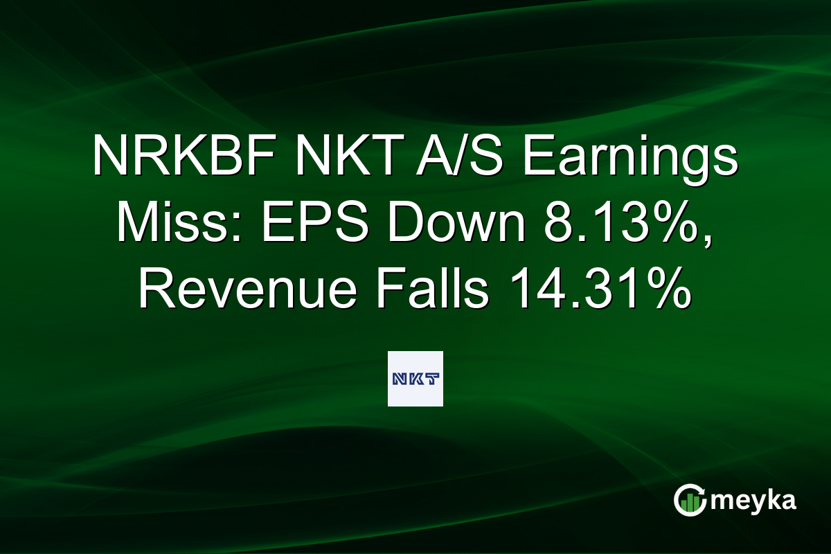 NRKBF NKT A/S Earnings Miss: EPS Down 8.13%, Revenue Falls 14.31%