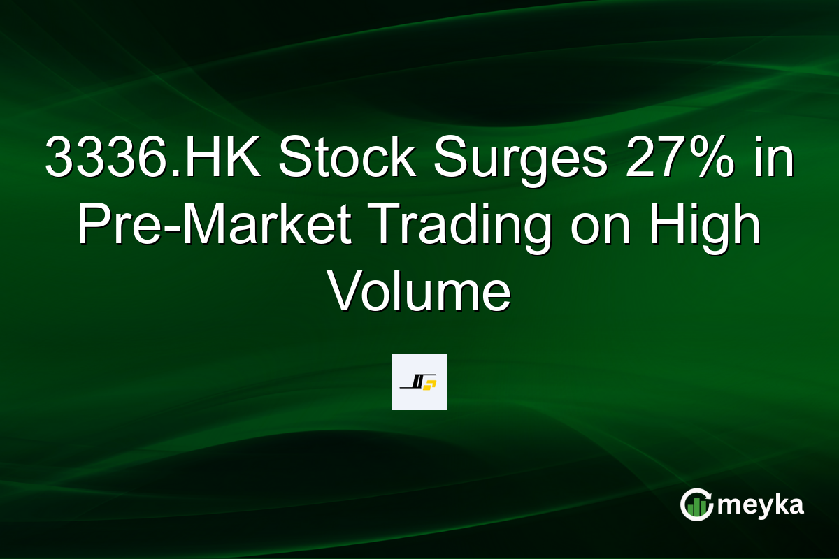 3336.HK Stock Surges 27% in Pre-Market Trading on High Volume