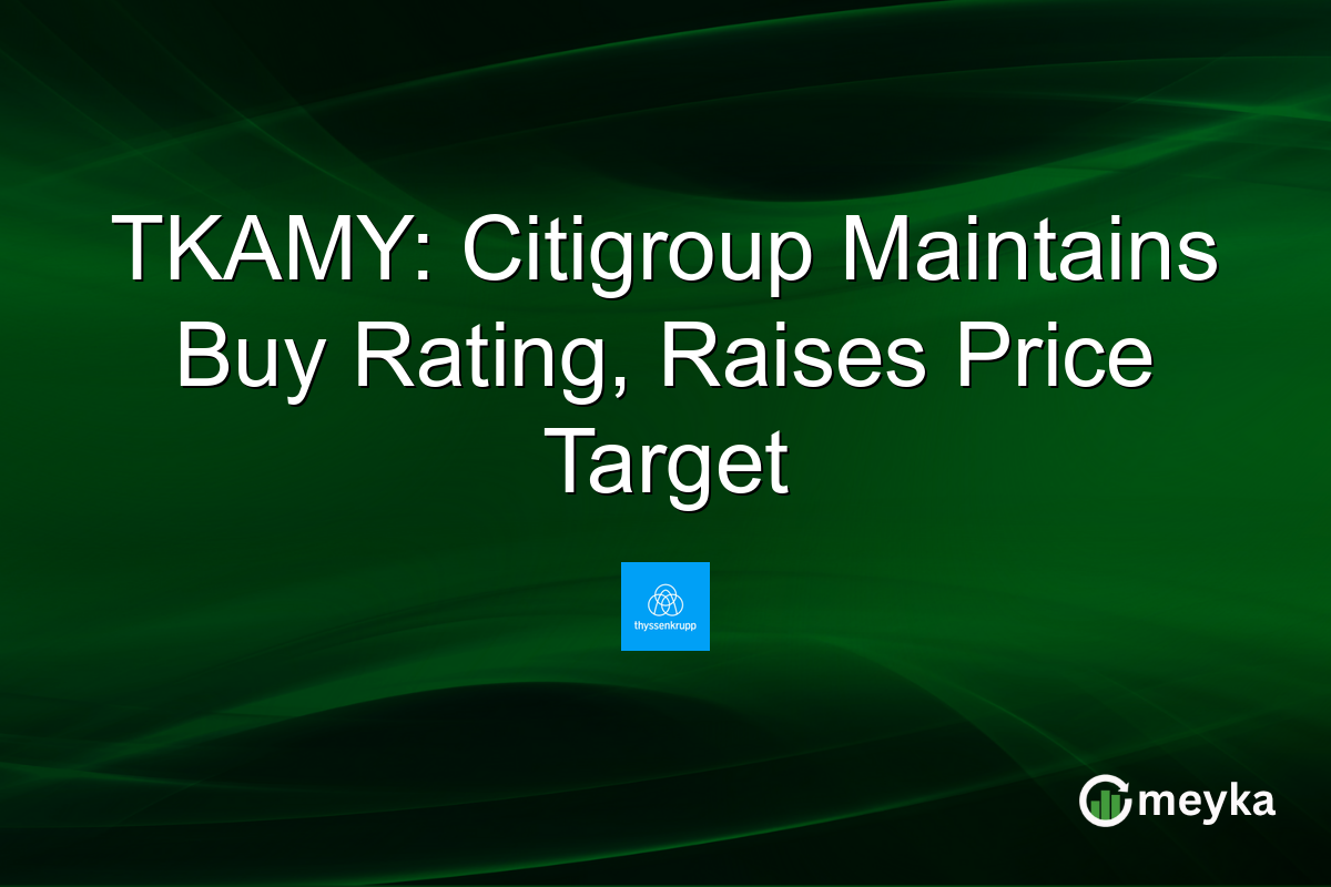 TKAMY: Citigroup Maintains Buy Rating, Raises Price Target