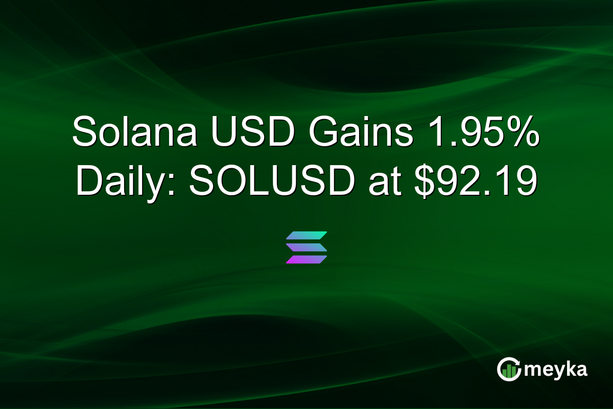 Solana USD Gains 1.95% Daily: SOLUSD at $92.19