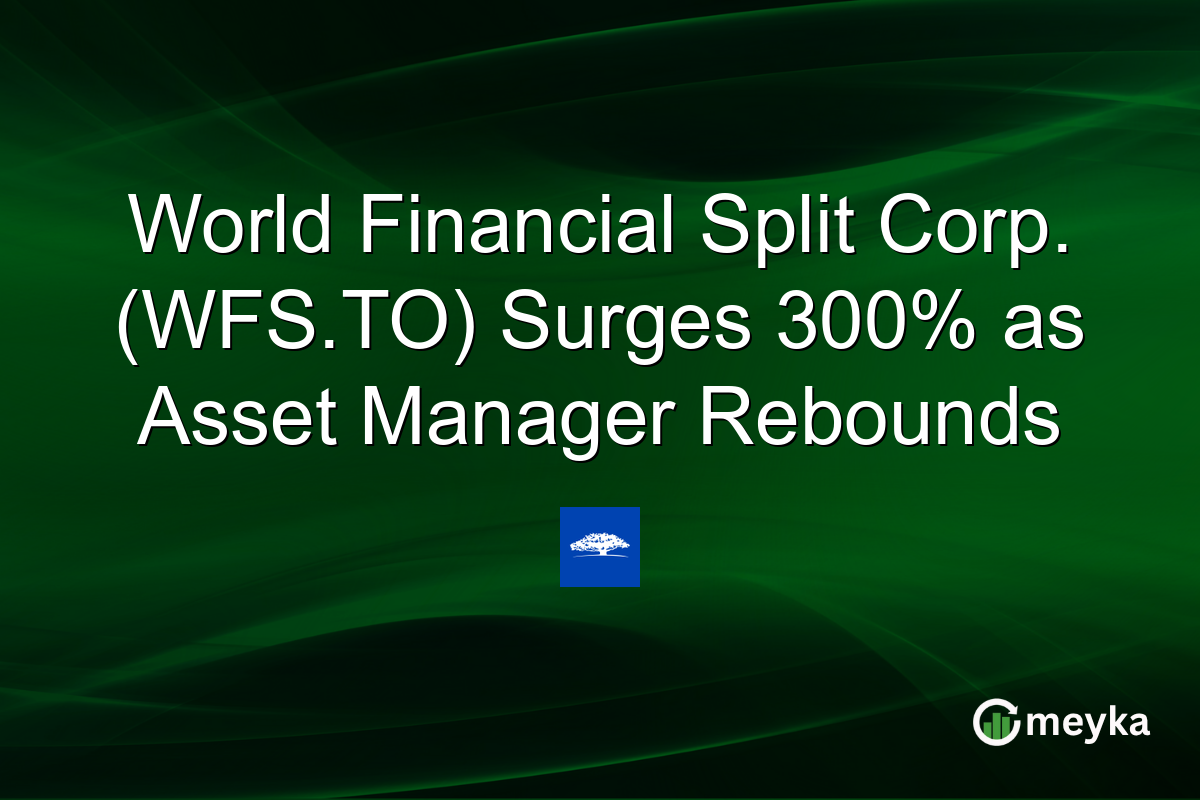 World Financial Split Corp. (WFS.TO) Surges 300% as Asset Manager Rebounds