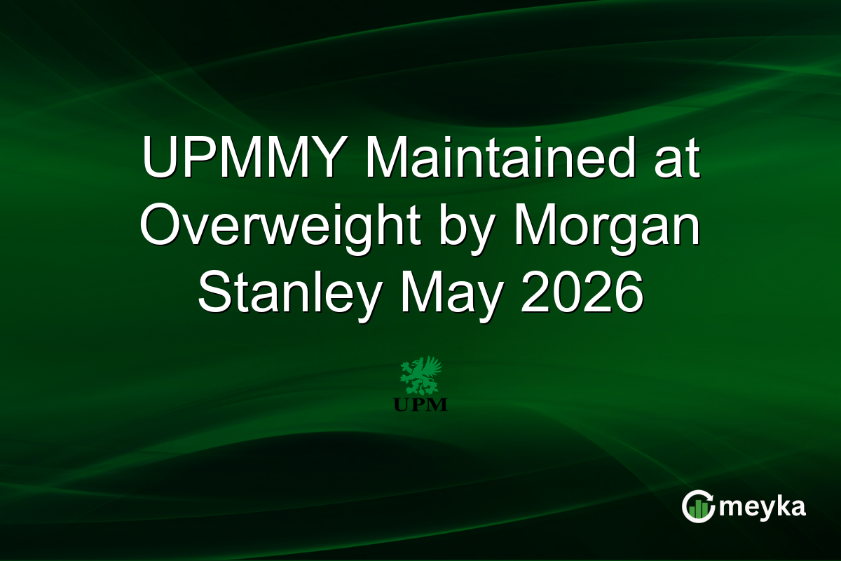 UPMMY Maintained at Overweight by Morgan Stanley May 2026