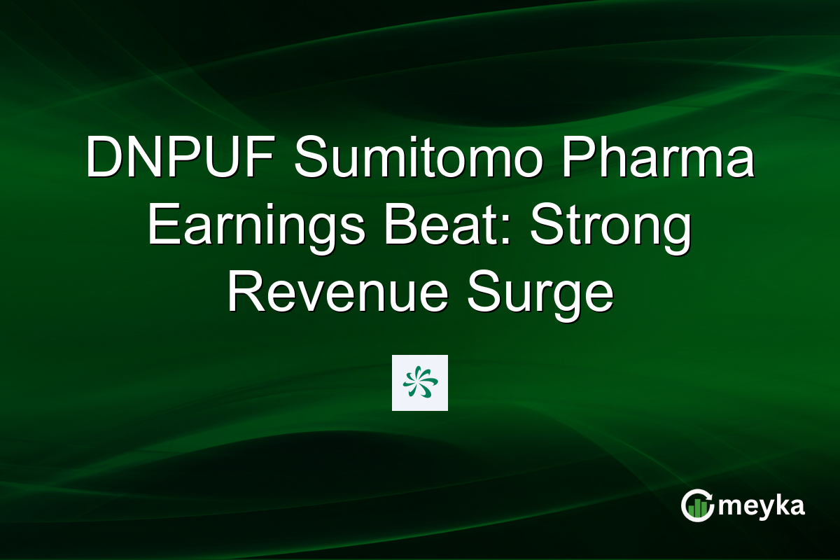 DNPUF Sumitomo Pharma Earnings Beat: Strong Revenue Surge