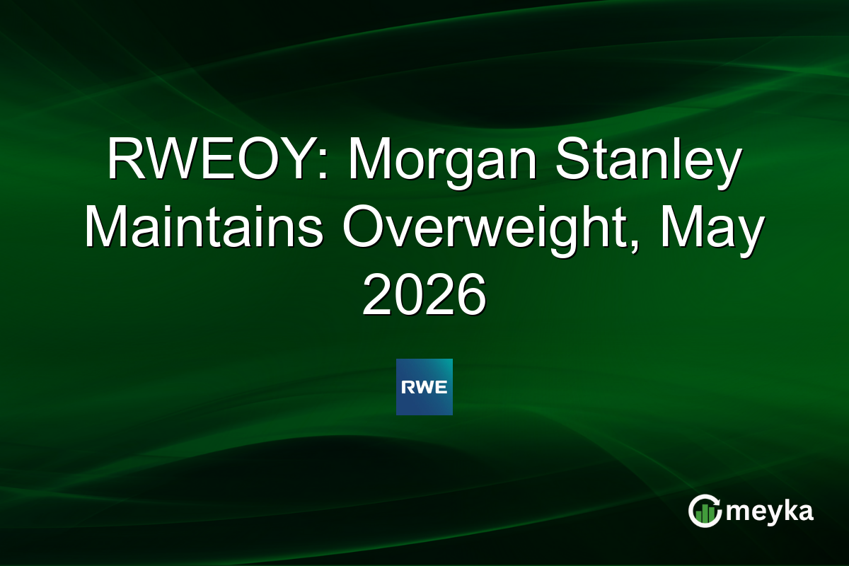 RWEOY: Morgan Stanley Maintains Overweight, May 2026