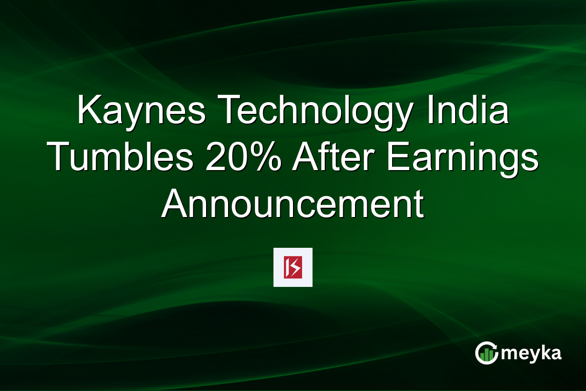 Kaynes Technology India Tumbles 20% After Earnings Announcement
