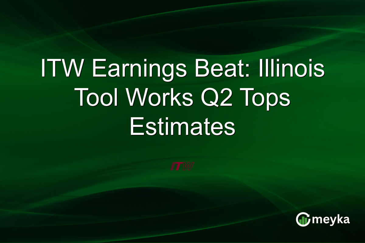 ITW Earnings Beat: Illinois Tool Works Q2 Tops Estimates