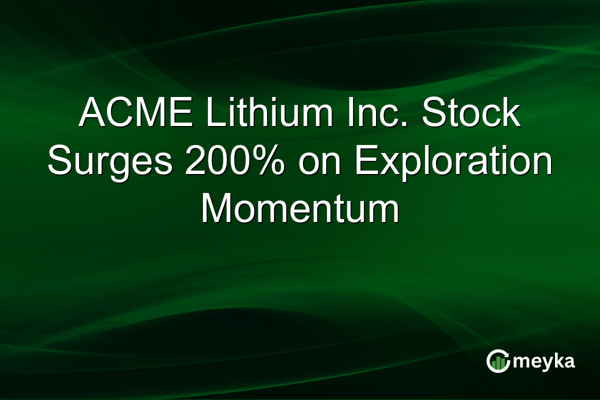 ACME Lithium Inc. Stock Surges 200% on Exploration Momentum