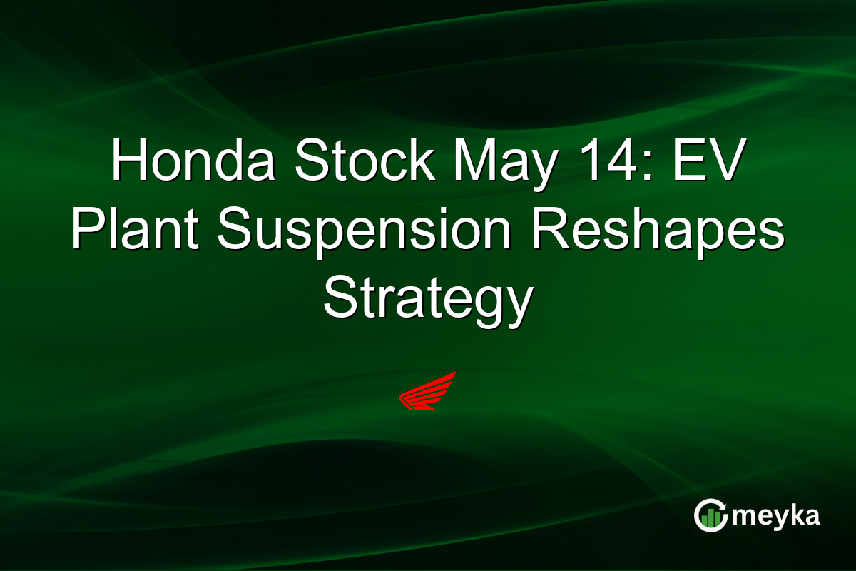 Honda Stock May 14: EV Plant Suspension Reshapes Strategy