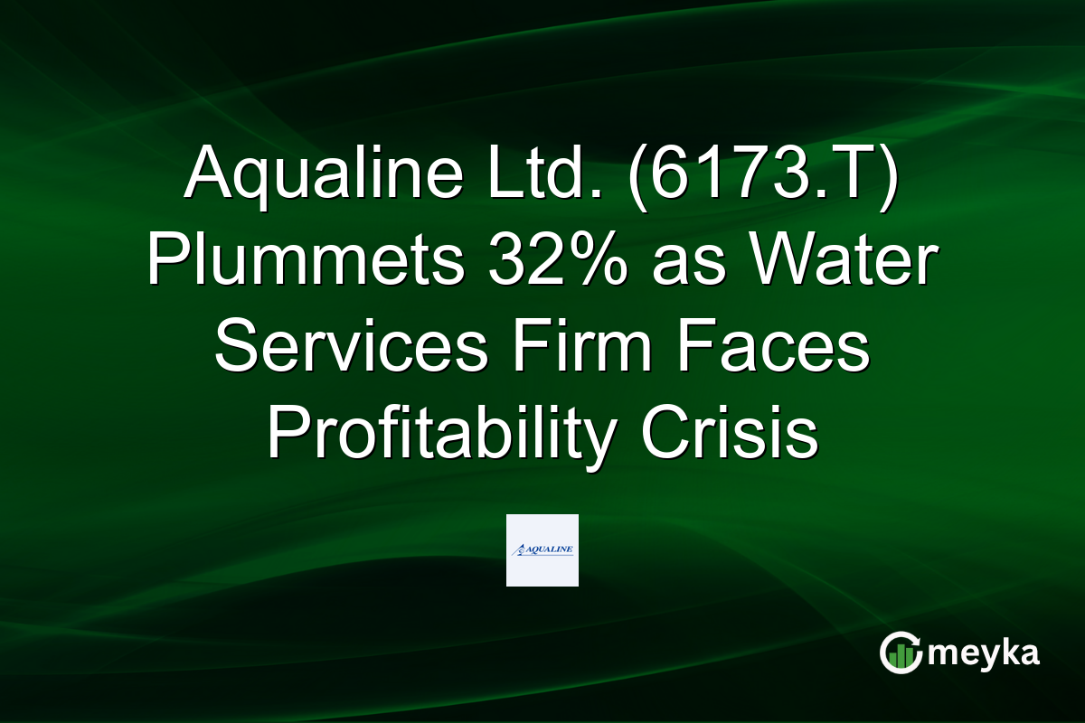Aqualine Ltd. (6173.T) Plummets 32% as Water Services Firm Faces Profitability Crisis