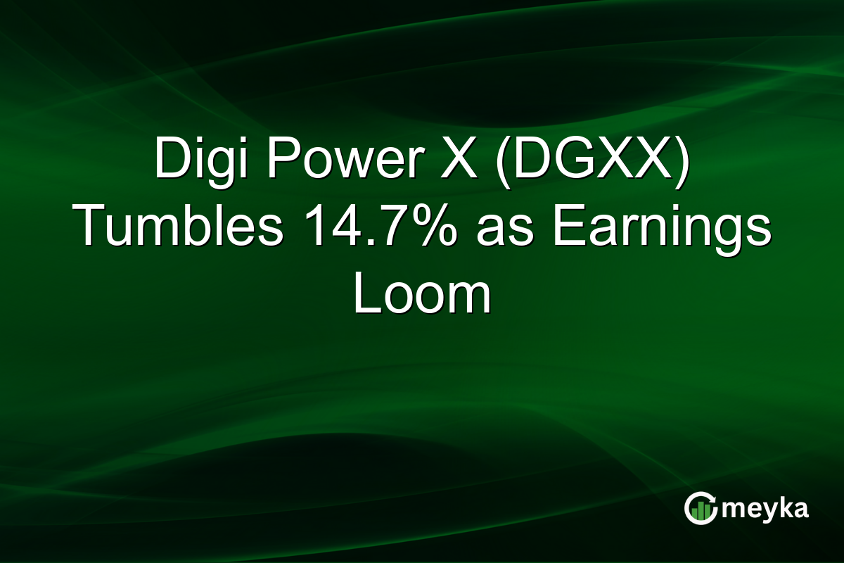Digi Power X (DGXX) Tumbles 14.7% as Earnings Loom