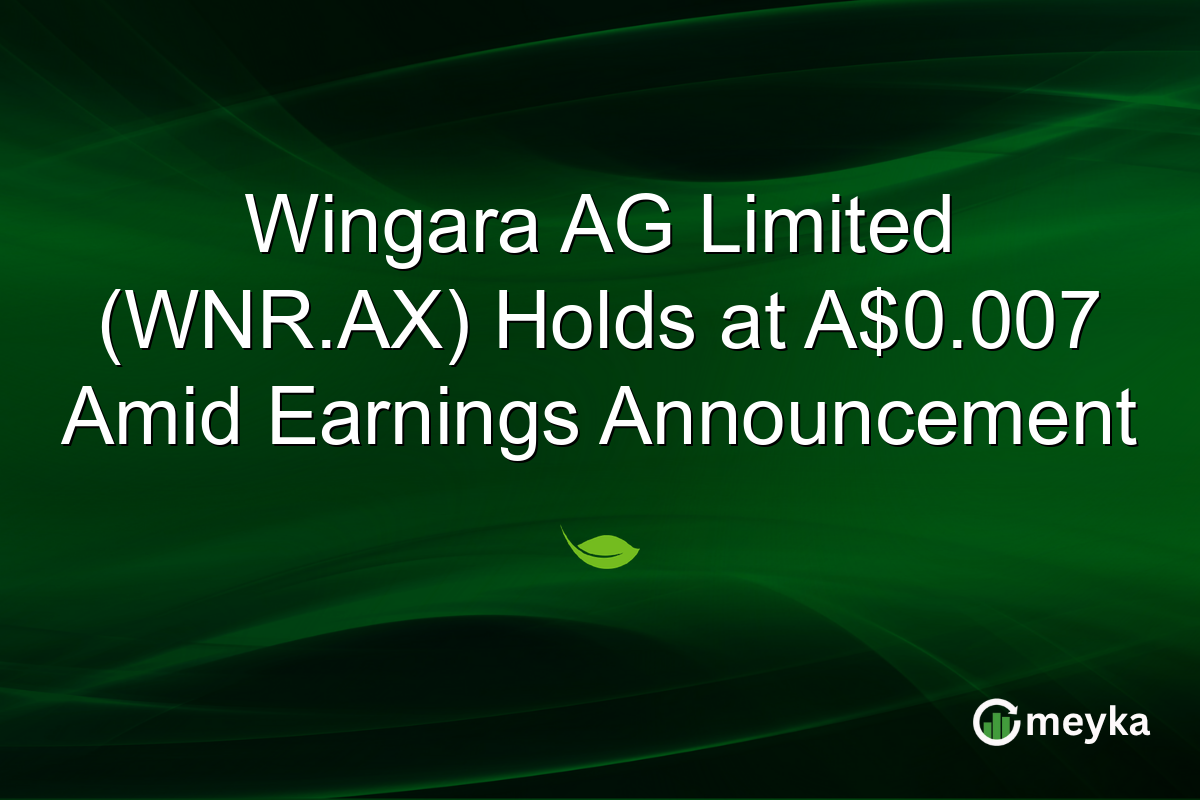 Wingara AG Limited (WNR.AX) Holds at A$0.007 Amid Earnings Announcement