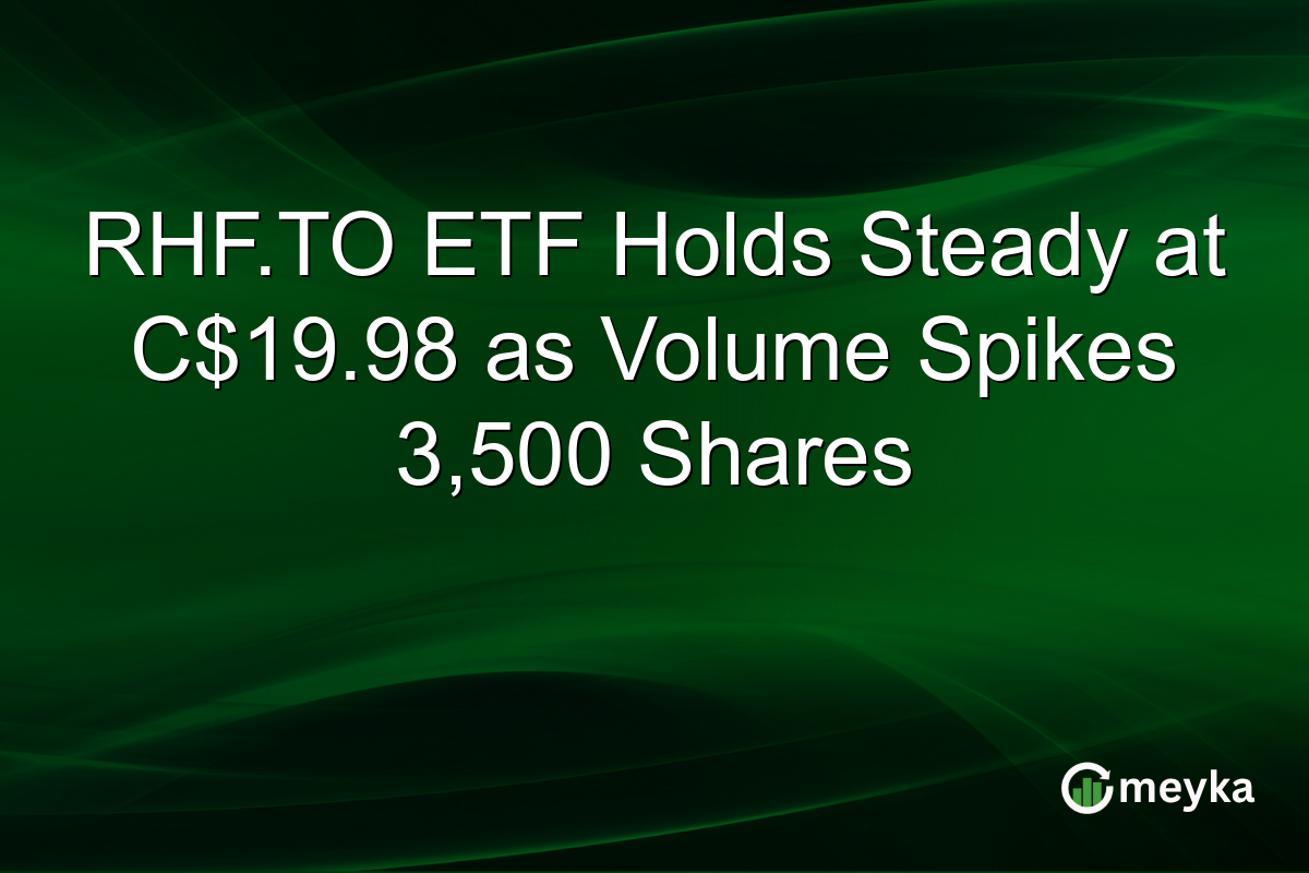 RHF.TO ETF Holds Steady at C$19.98 as Volume Spikes 3,500 Shares