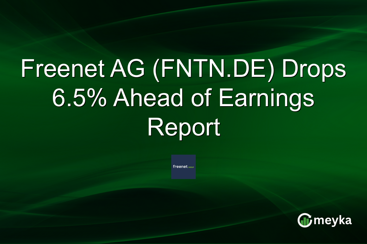 Freenet AG (FNTN.DE) Drops 6.5% Ahead of Earnings Report