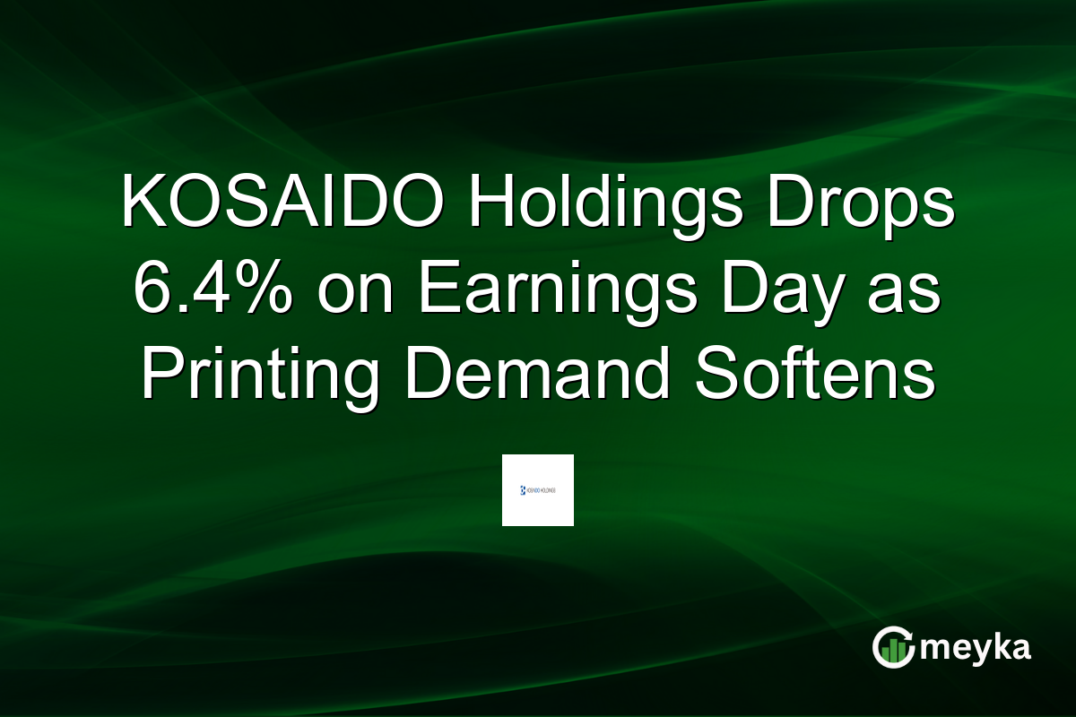 KOSAIDO Holdings Drops 6.4% on Earnings Day as Printing Demand Softens