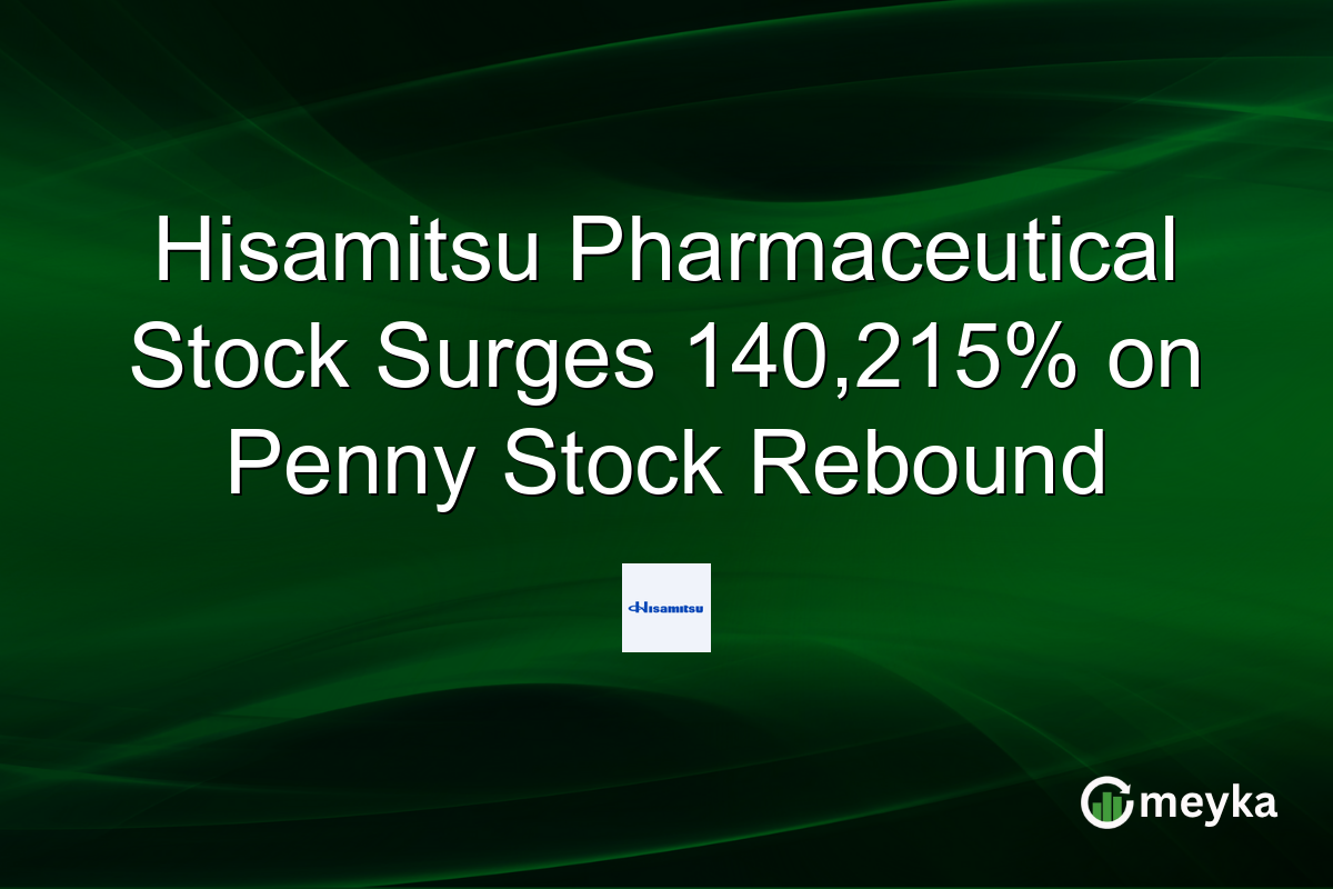 Hisamitsu Pharmaceutical Stock Surges 140,215% on Penny Stock Rebound