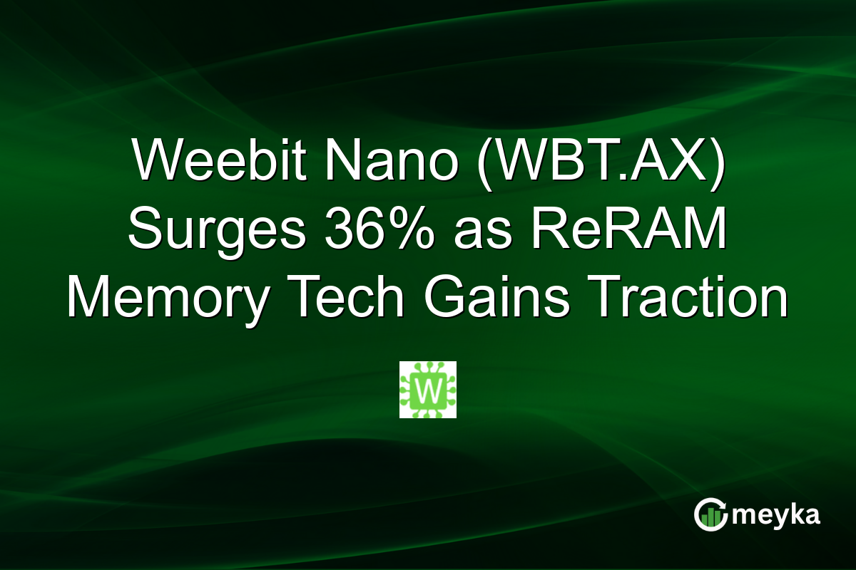 Weebit Nano (WBT.AX) Surges 36% as ReRAM Memory Tech Gains Traction
