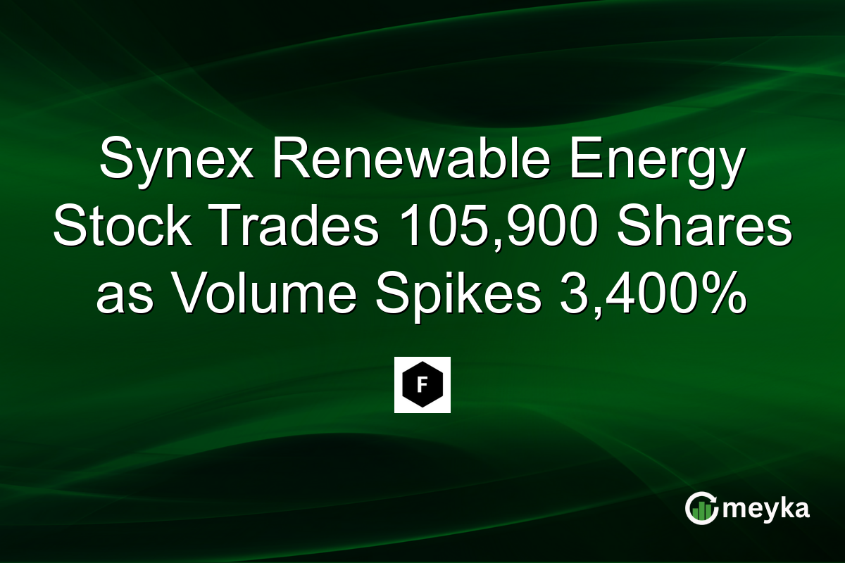 Synex Renewable Energy Stock Trades 105,900 Shares as Volume Spikes 3,400%