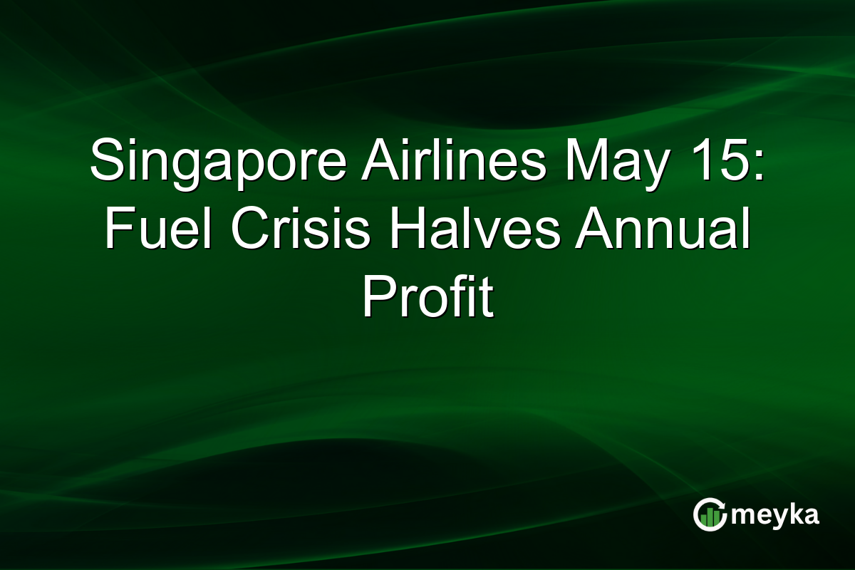 Singapore Airlines May 15: Fuel Crisis Halves Annual Profit