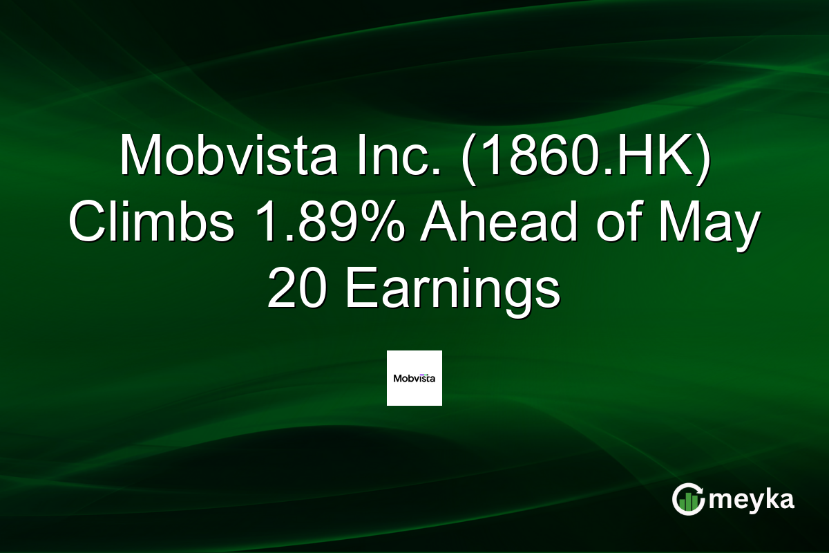 Mobvista Inc. (1860.HK) Climbs 1.89% Ahead of May 20 Earnings