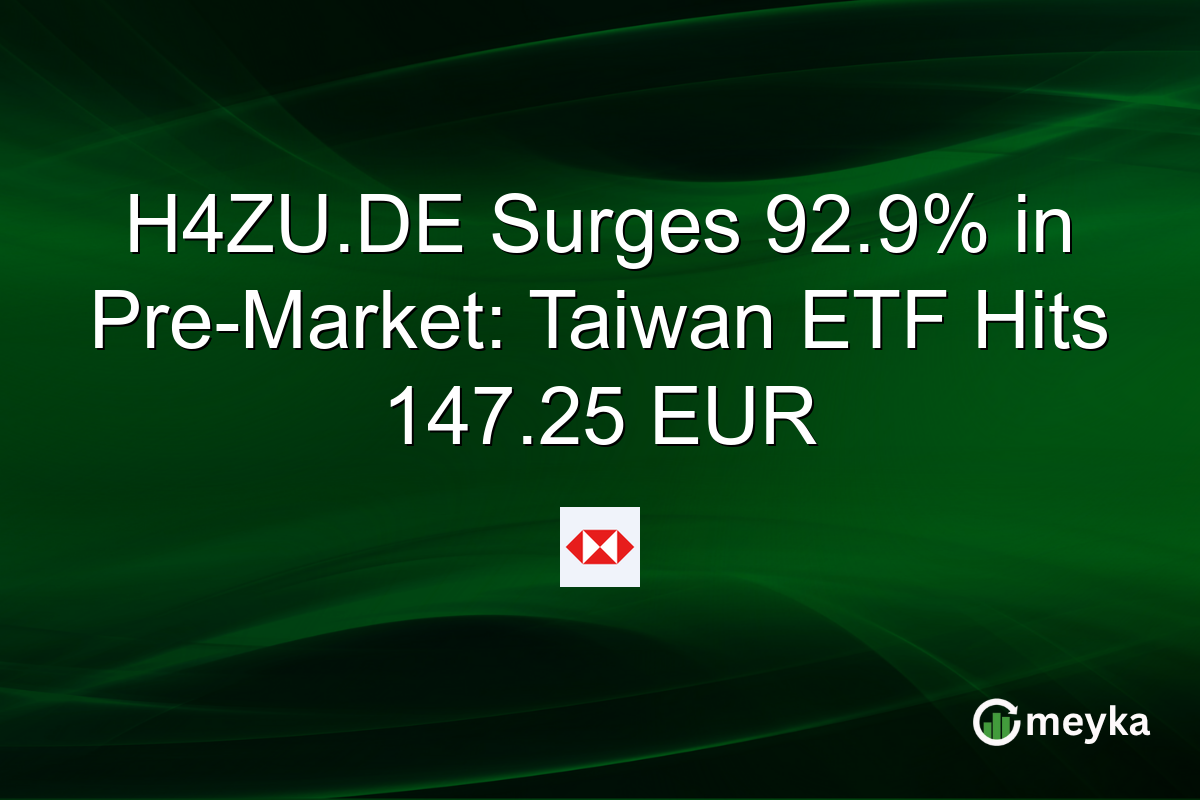 H4ZU.DE Surges 92.9% in Pre-Market: Taiwan ETF Hits 147.25 EUR