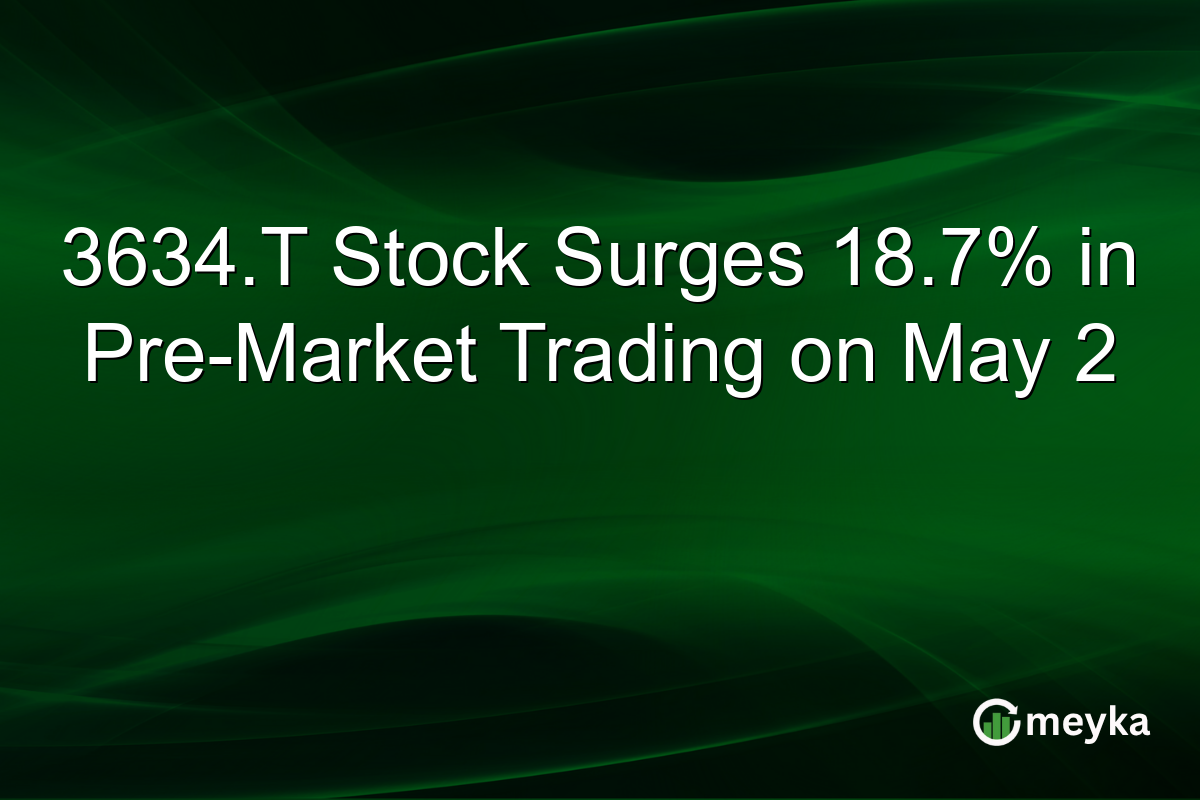 3634.T Stock Surges 18.7% in Pre-Market Trading on May 2