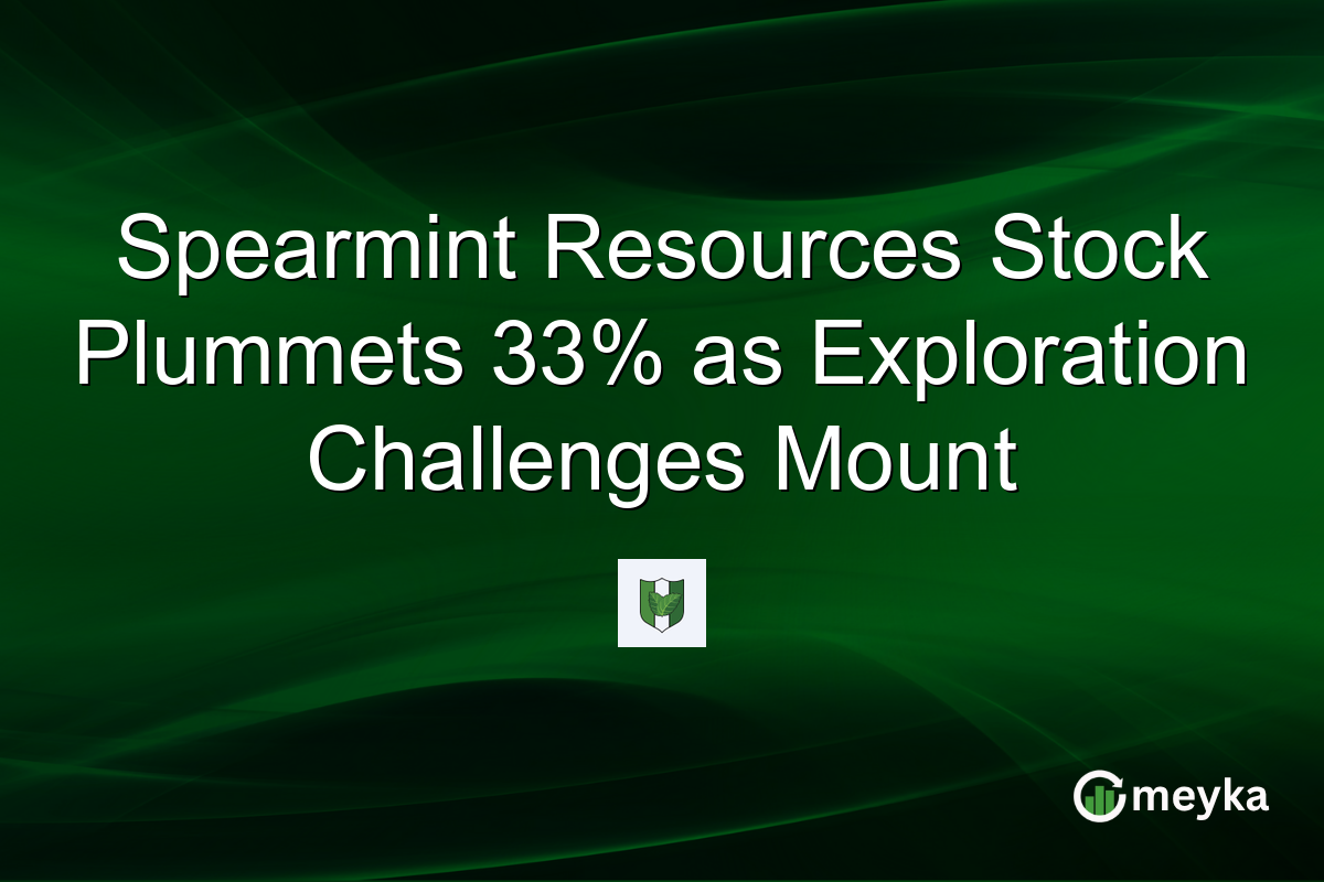 Spearmint Resources Stock Plummets 33% as Exploration Challenges Mount