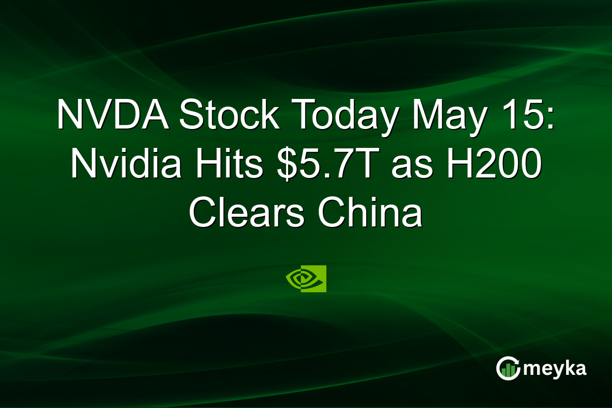 NVDA Stock Today May 15: Nvidia Hits $5.7T as H200 Clears China