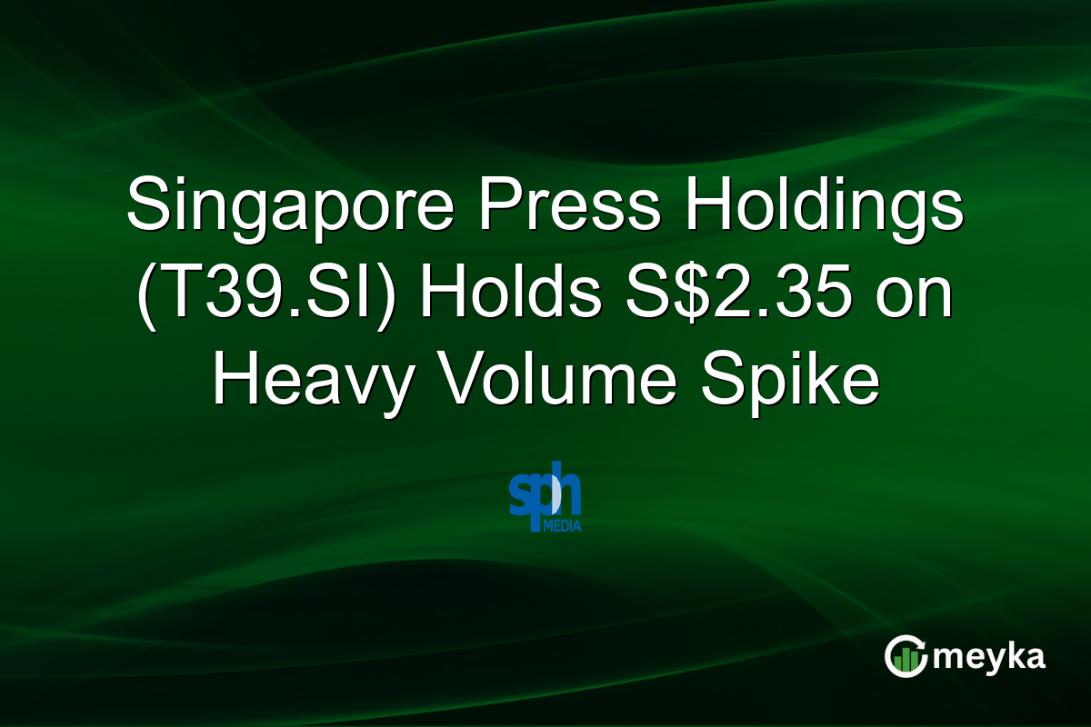 Singapore Press Holdings (T39.SI) Holds S$2.35 on Heavy Volume Spike