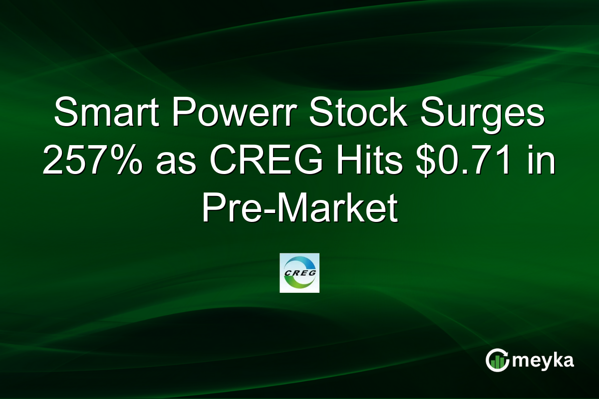 Smart Powerr Stock Surges 257% as CREG Hits $0.71 in Pre-Market