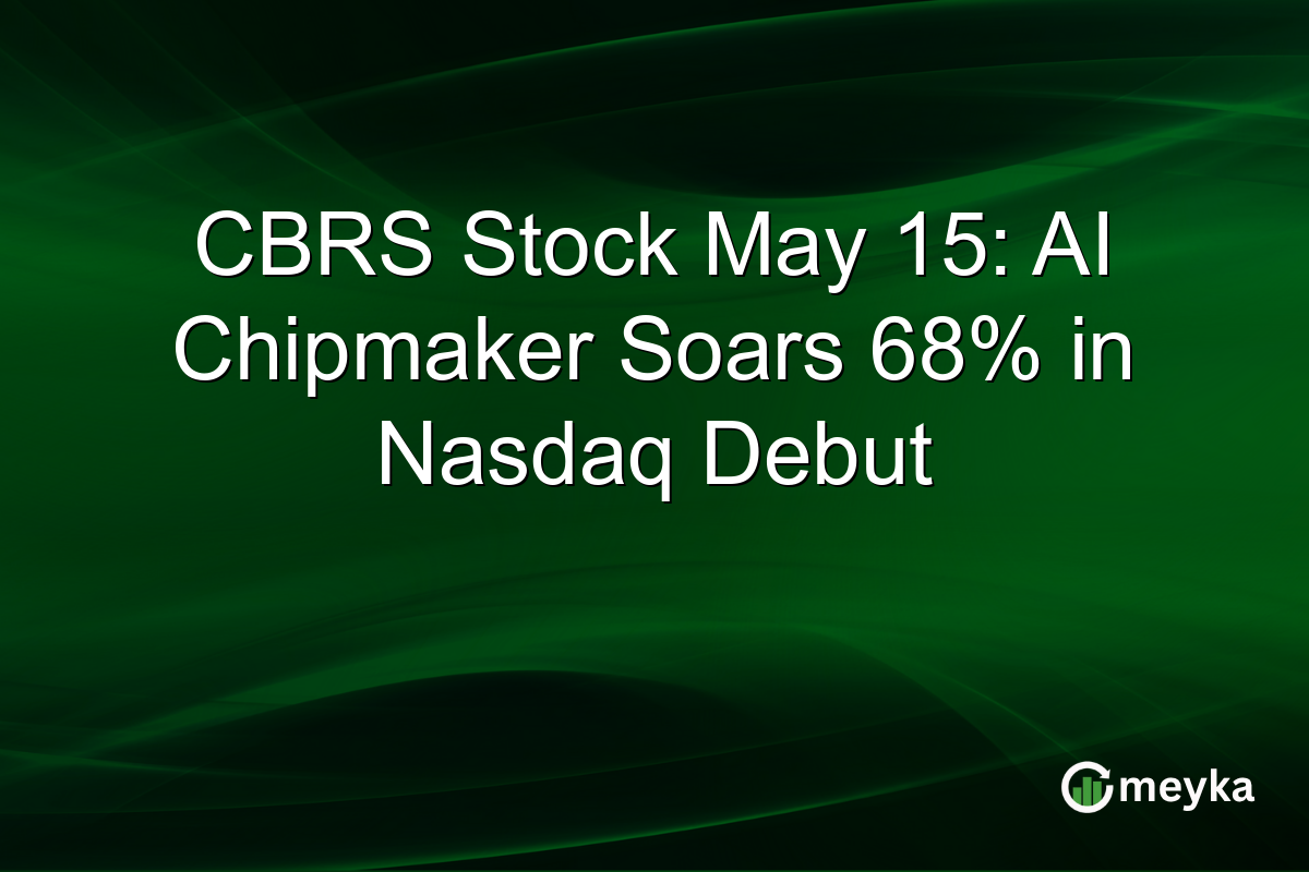CBRS Stock May 15: AI Chipmaker Soars 68% in Nasdaq Debut