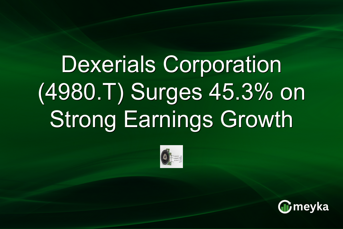 Dexerials Corporation (4980.T) Surges 45.3% on Strong Earnings Growth