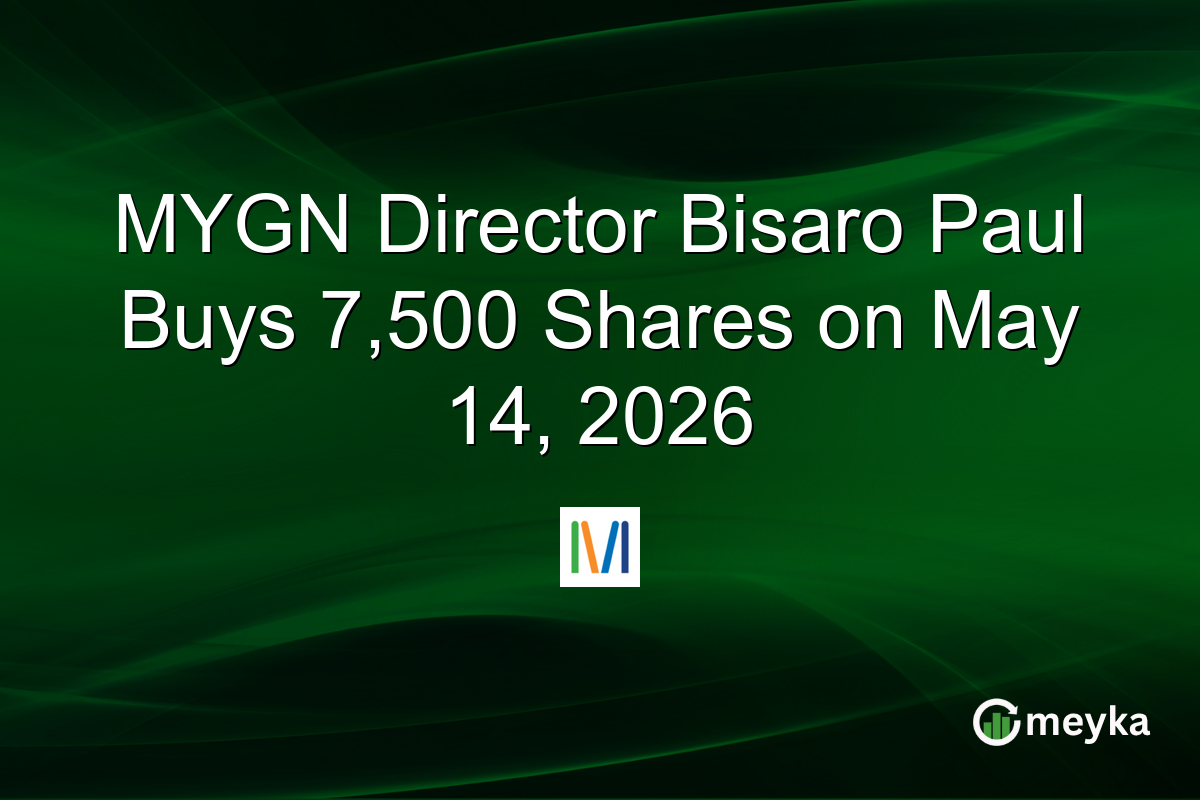 MYGN Director Bisaro Paul Buys 7,500 Shares on May 14, 2026