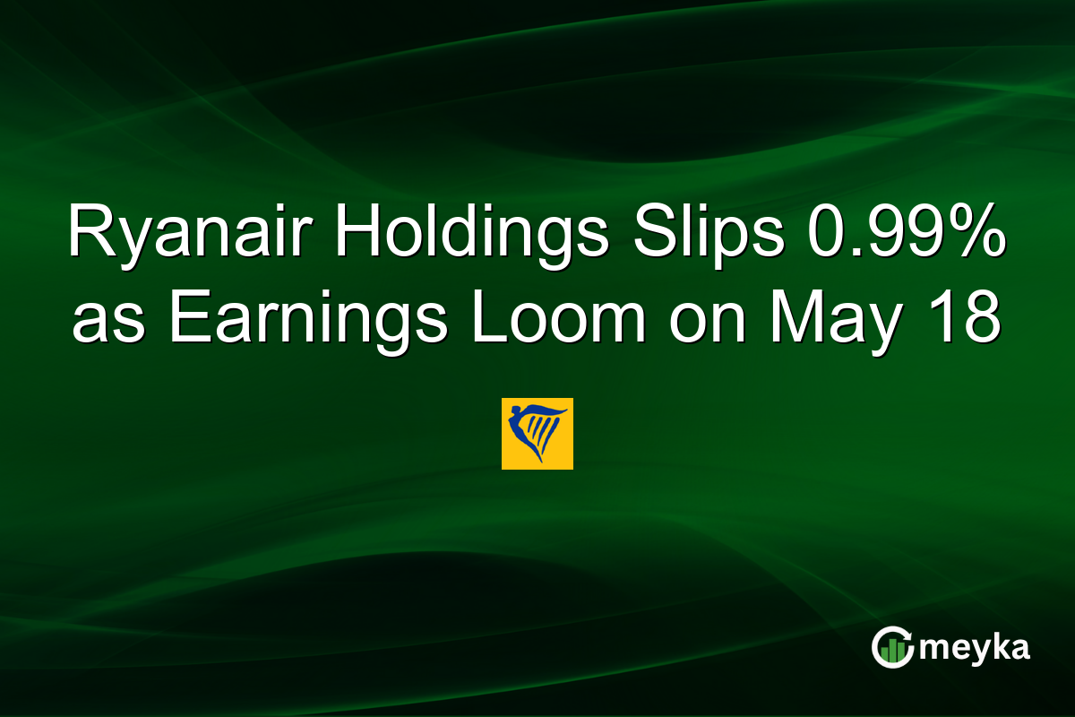 Ryanair Holdings Slips 0.99% as Earnings Loom on May 18