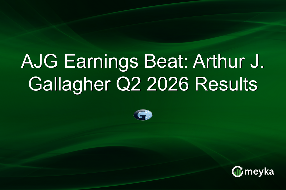 AJG Earnings Beat: Arthur J. Gallagher Q2 2026 Results
