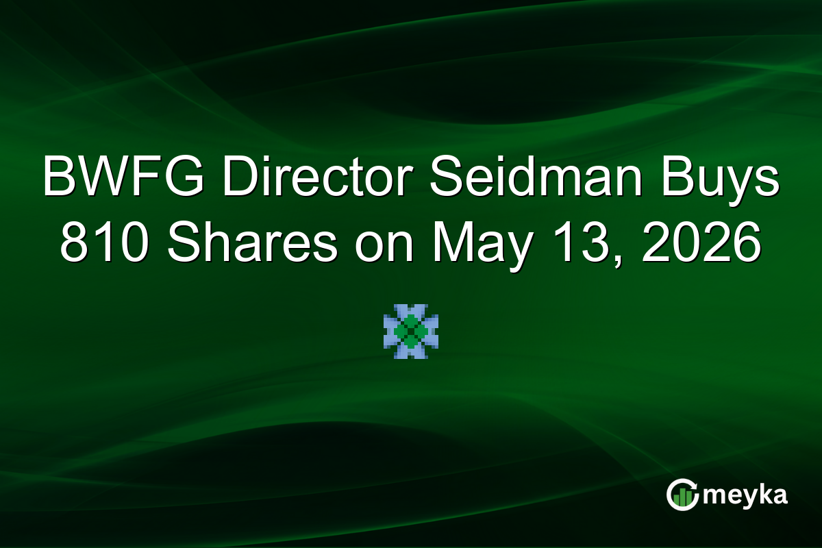BWFG Director Seidman Buys 810 Shares on May 13, 2026