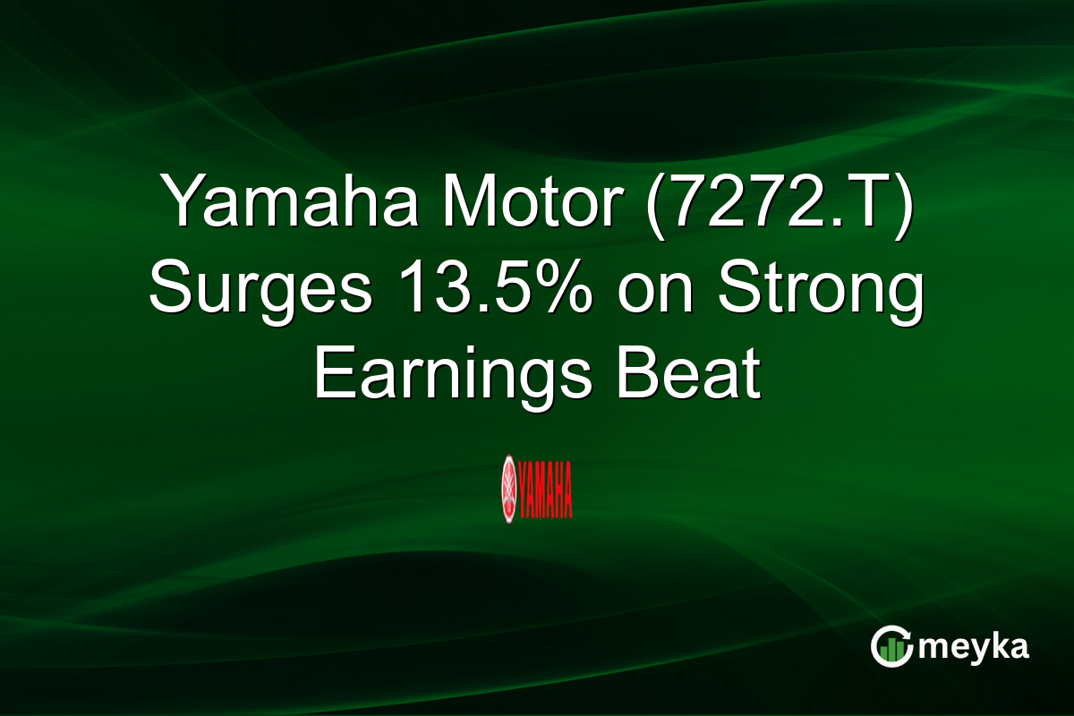Yamaha Motor (7272.T) Surges 13.5% on Strong Earnings Beat