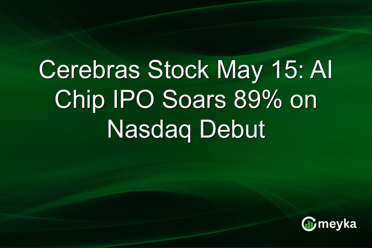 Cerebras Stock May 15: AI Chip IPO Soars 89% on Nasdaq Debut