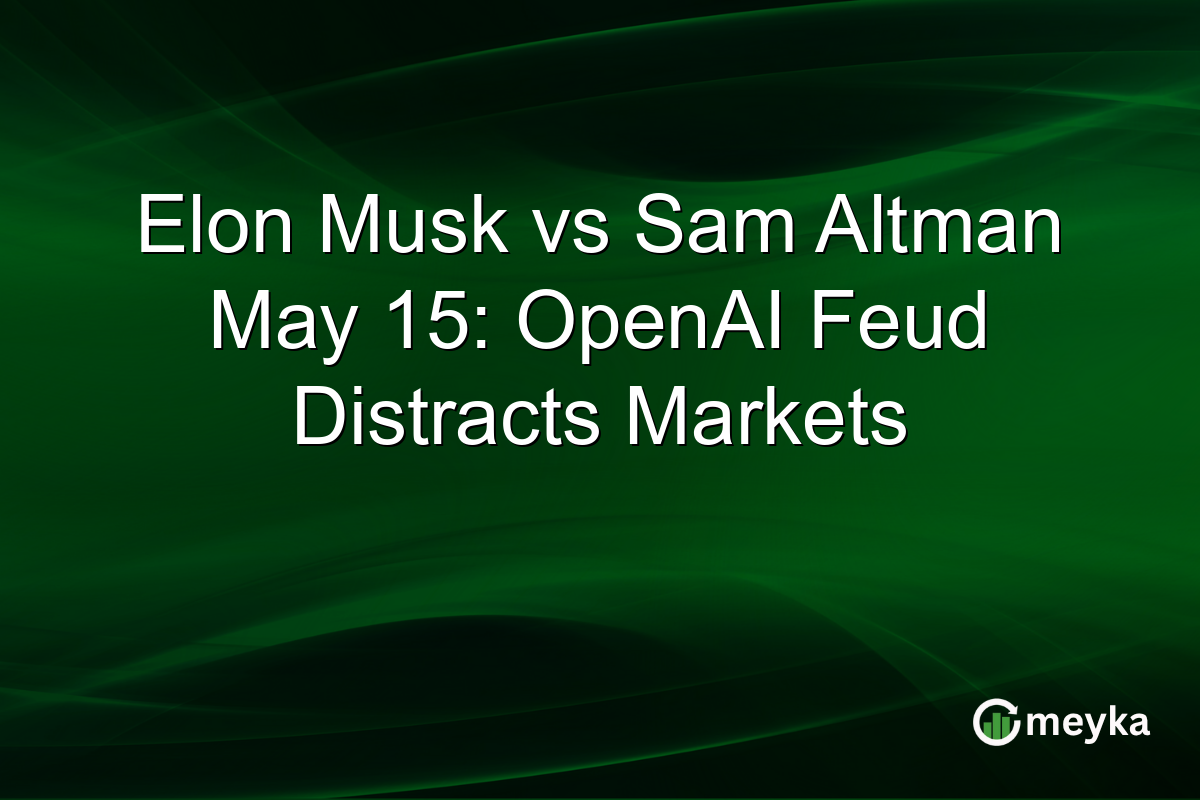 Elon Musk vs Sam Altman May 15: OpenAI Feud Distracts Markets