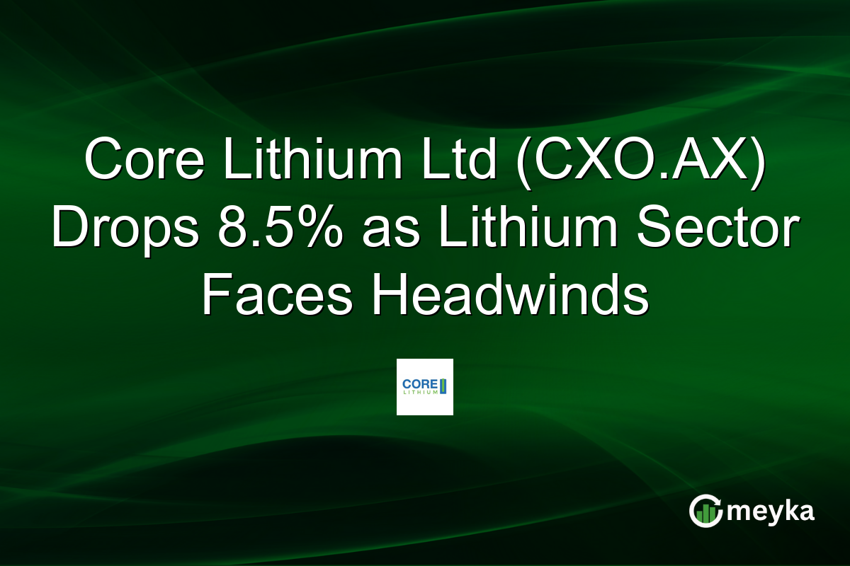 Core Lithium Ltd (CXO.AX) Drops 8.5% as Lithium Sector Faces Headwinds
