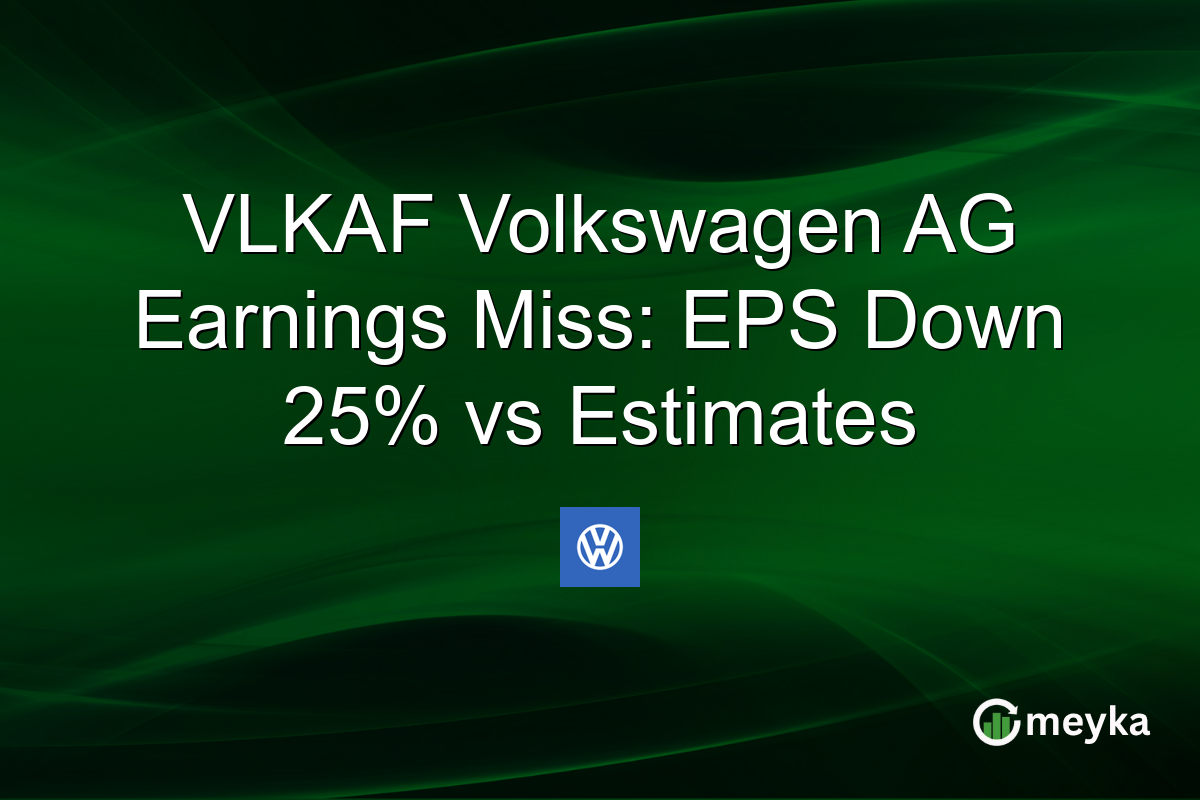 VLKAF Volkswagen AG Earnings Miss: EPS Down 25% vs Estimates