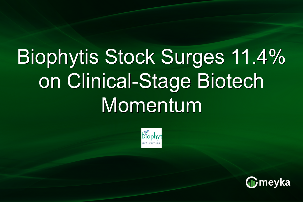 Biophytis Stock Surges 11.4% on Clinical-Stage Biotech Momentum