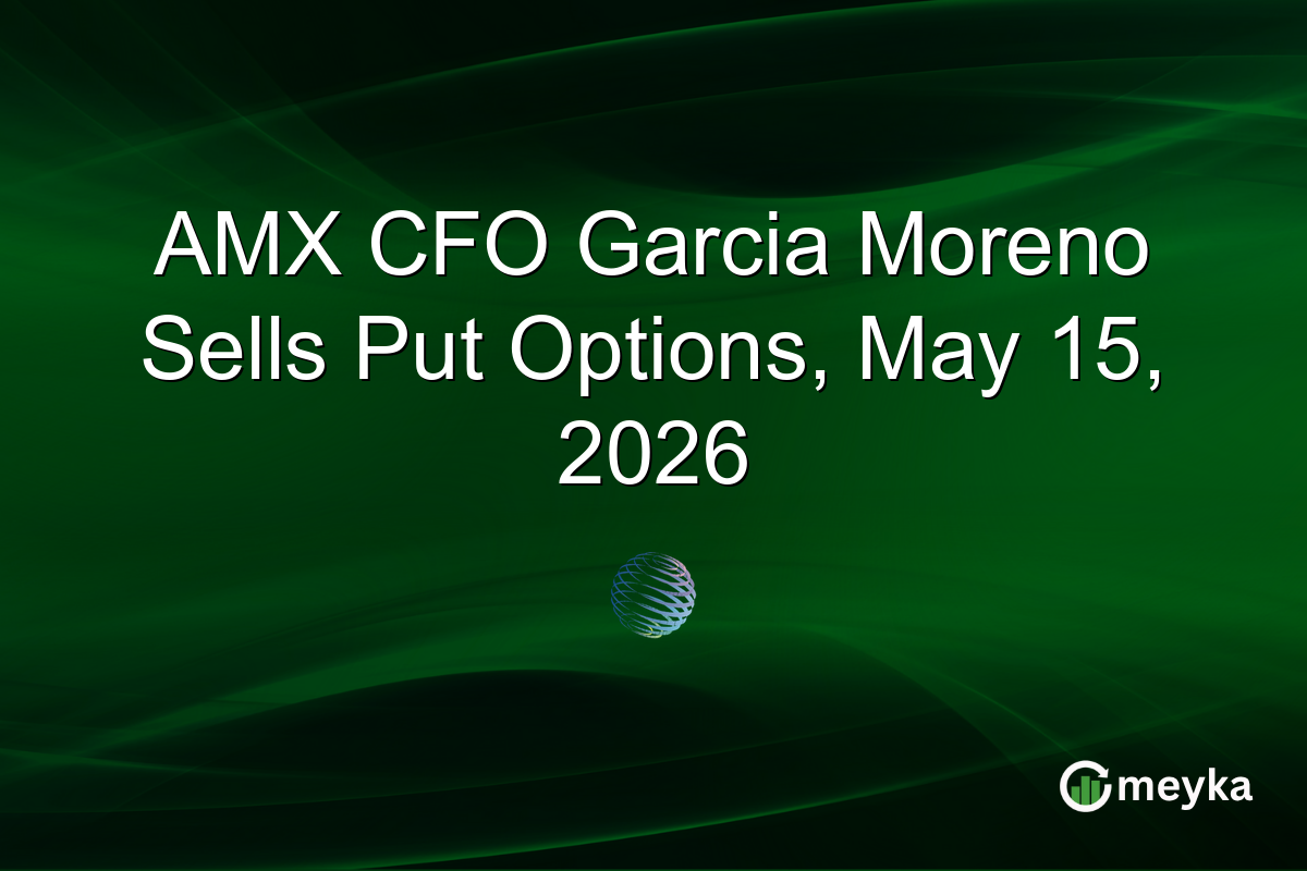 AMX CFO Garcia Moreno Sells Put Options, May 15, 2026