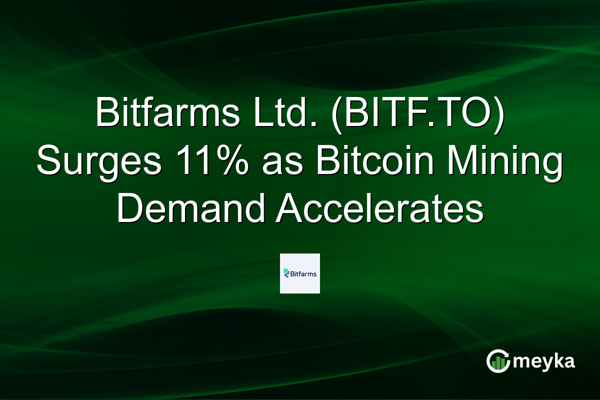 Bitfarms Ltd. (BITF.TO) Surges 11% as Bitcoin Mining Demand Accelerates