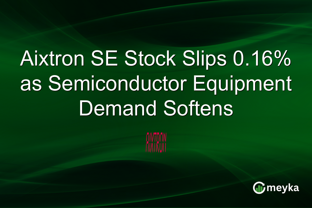 Aixtron SE Stock Slips 0.16% as Semiconductor Equipment Demand Softens