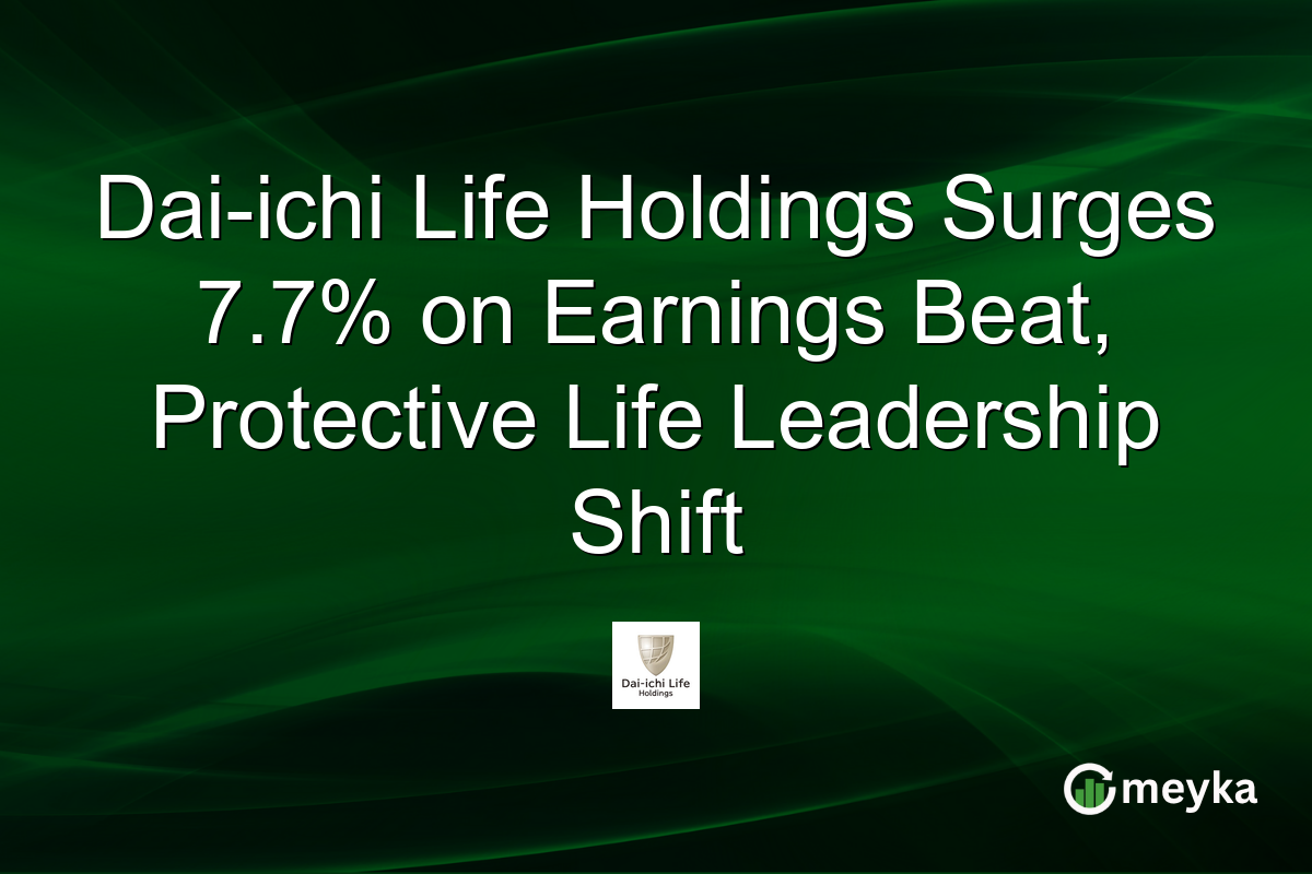 Dai-ichi Life Holdings Surges 7.7% on Earnings Beat, Protective Life Leadership Shift