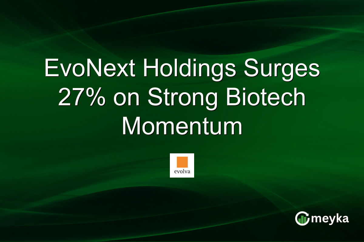 EvoNext Holdings Surges 27% on Strong Biotech Momentum