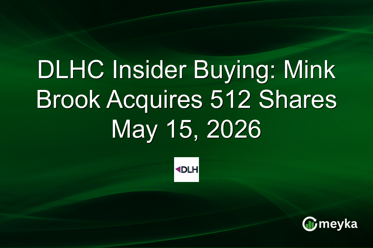 DLHC Insider Buying: Mink Brook Acquires 512 Shares May 15, 2026
